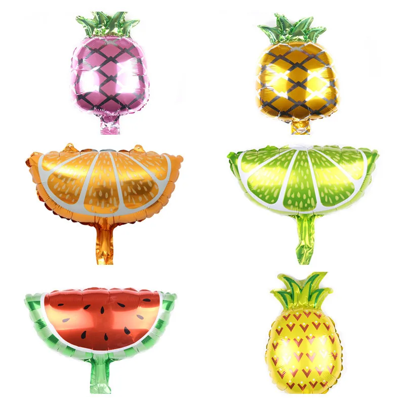 Mini Pineapple Watermelon Lemon Orange Foil Balloon Fruits Party Birthday Decoration