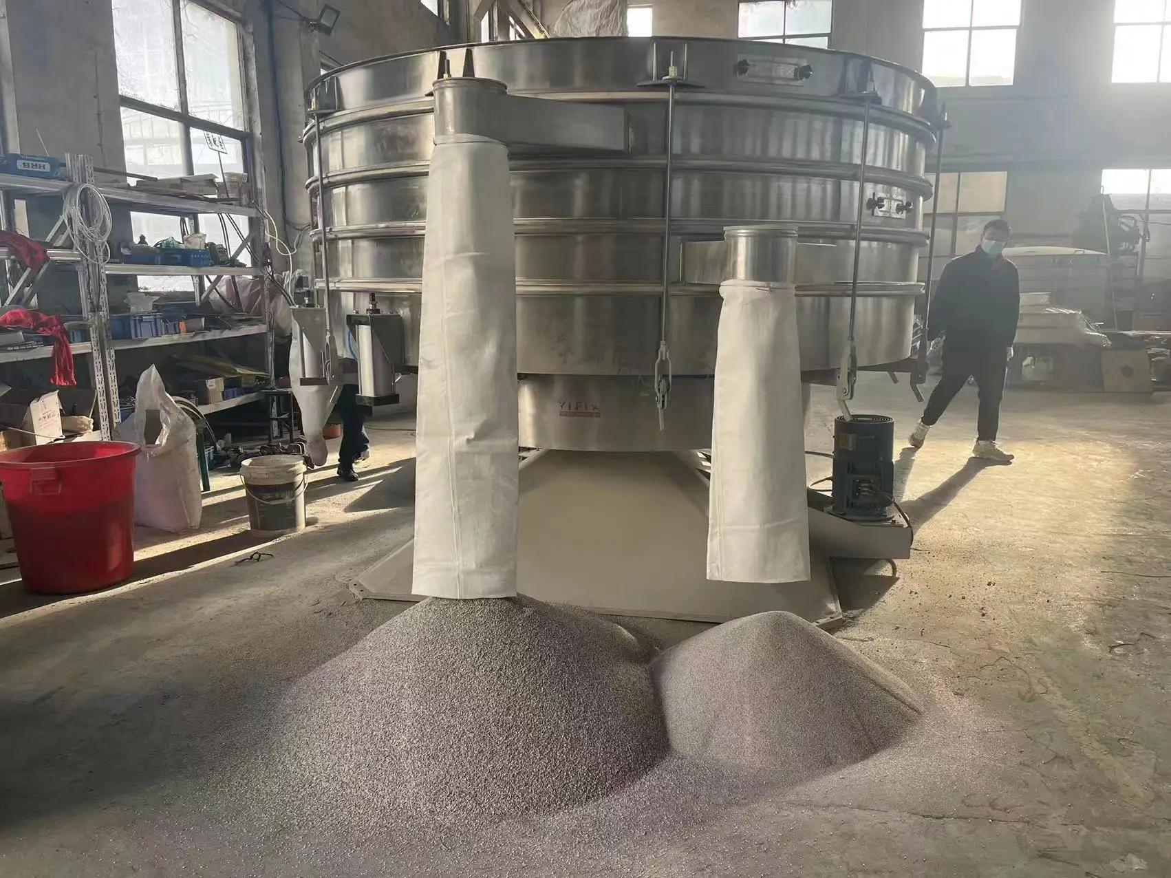 Round Swing Screen Tumbler Sieve Vibrating Sifter For Rice Corn Starch Metal Particle Chemical Raw Allgaier Powder