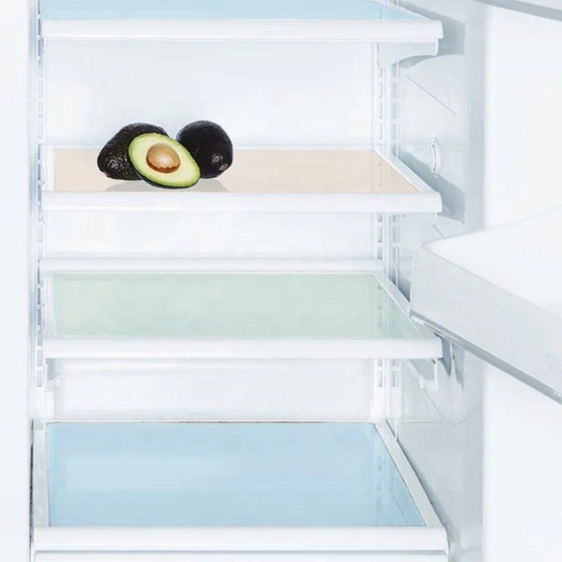 Nonslip Silicone Refrigerator Liners for Shelves Washable Fridge Liners Mats BPA-Free Refrigerator Shelf Liners