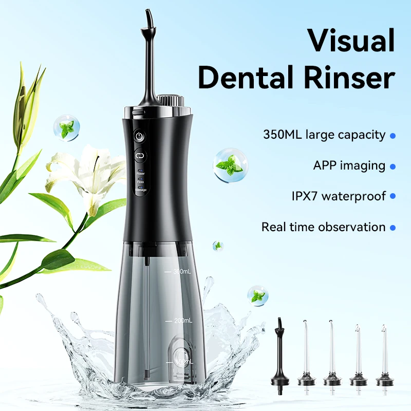 Sunuo C2 Smart Oral Orrigator Tooth Cleaning Visual Intelligent Water Flosser 350ML Water Tank Electric Water Flosser