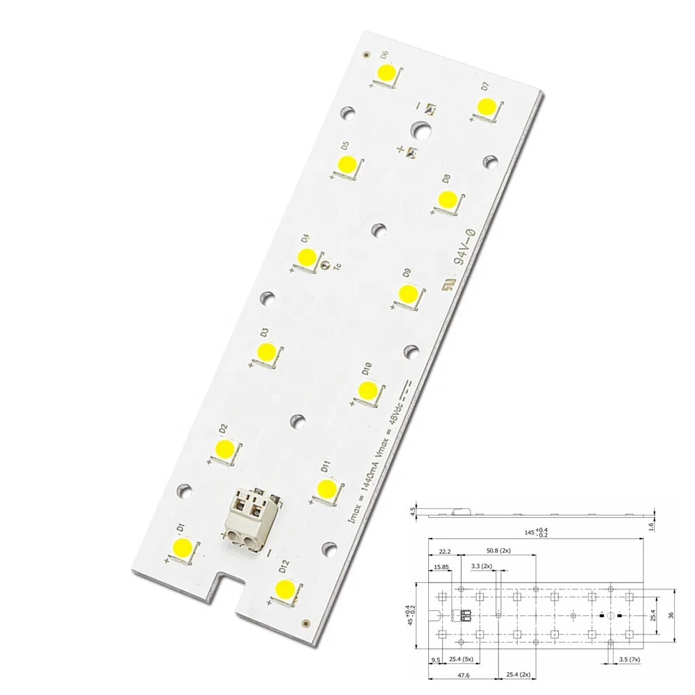 Factory Supply PCBA LED Module Street Light Module With LED Lens 5050chip High Lumen 4000K 36W 50W