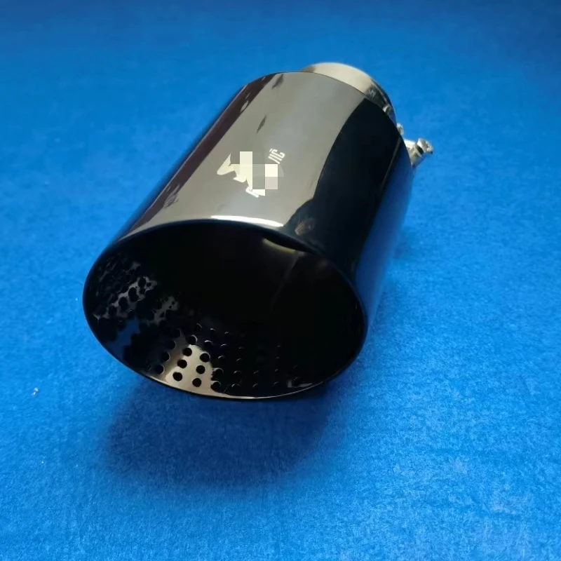 Car modification101mm titanium black 304 stainless steel akrapovic exhaust With grid exhaust pipes