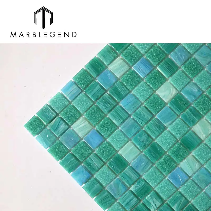custom hot melt swimming pool mosaic green pool tiles mosaic