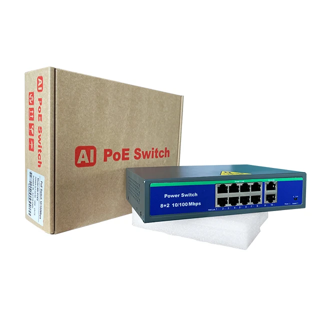 Сетевой коммутатор Ethernet с 8 + 2 портами и Poe для видеодомофона коннекторы