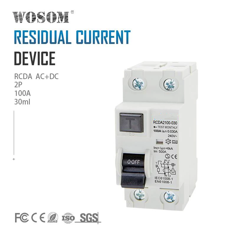 Professional Manufacturer supply RCDA463-300 Type A 4Pole 63Amps 300mA mcb rcd