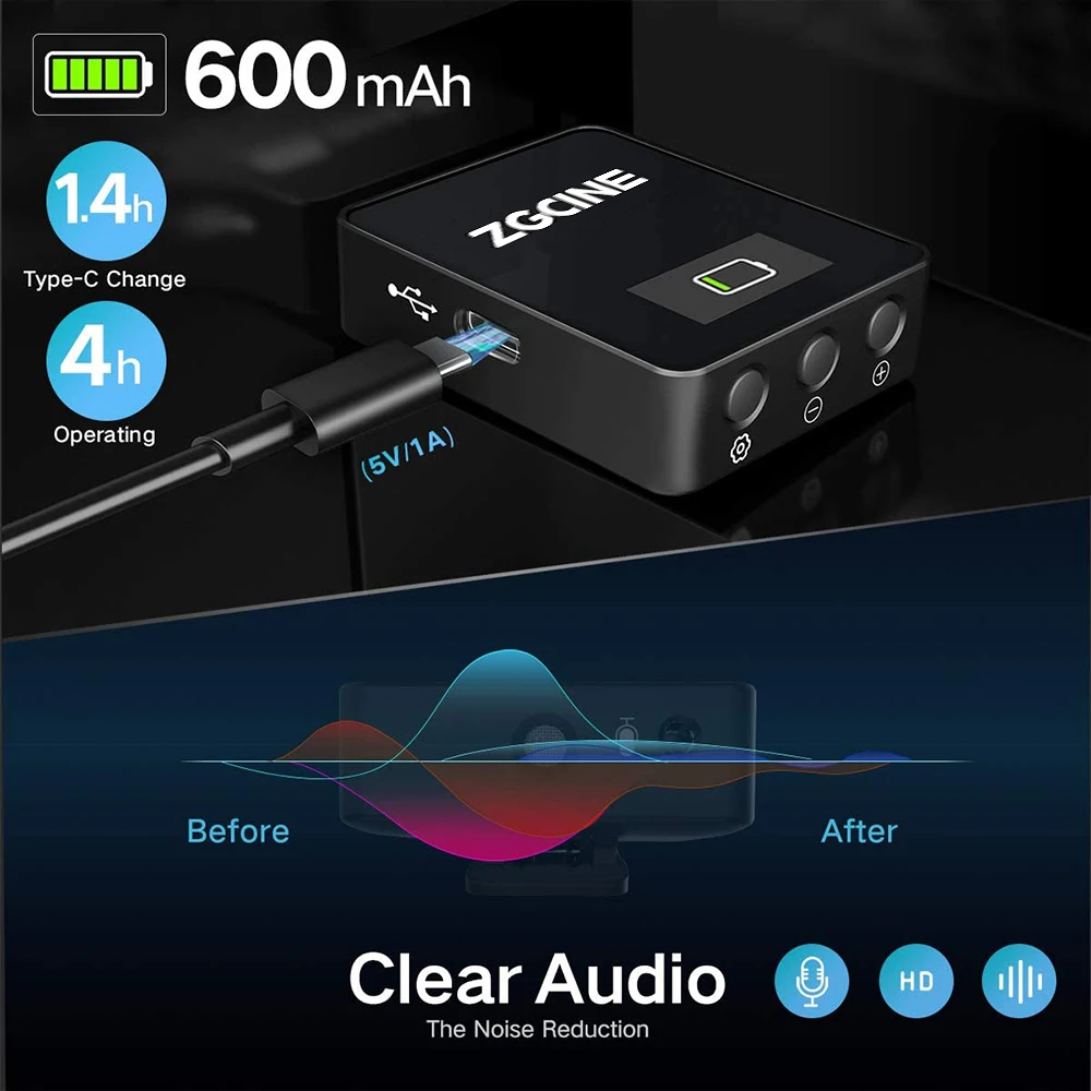 Профессиональная двухканальная UHF Беспроводная микрофонная система ZGCINE Sokani микрофон для видеозаписи телефона