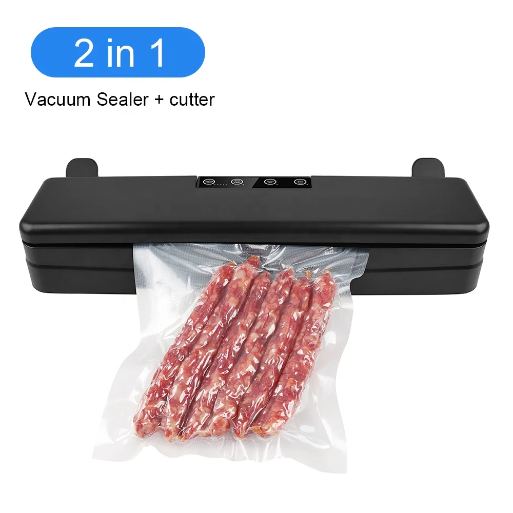 Новый 2021 2 в 1 бытовой коммерческий Вакуумный упаковщик еды машина с резцом