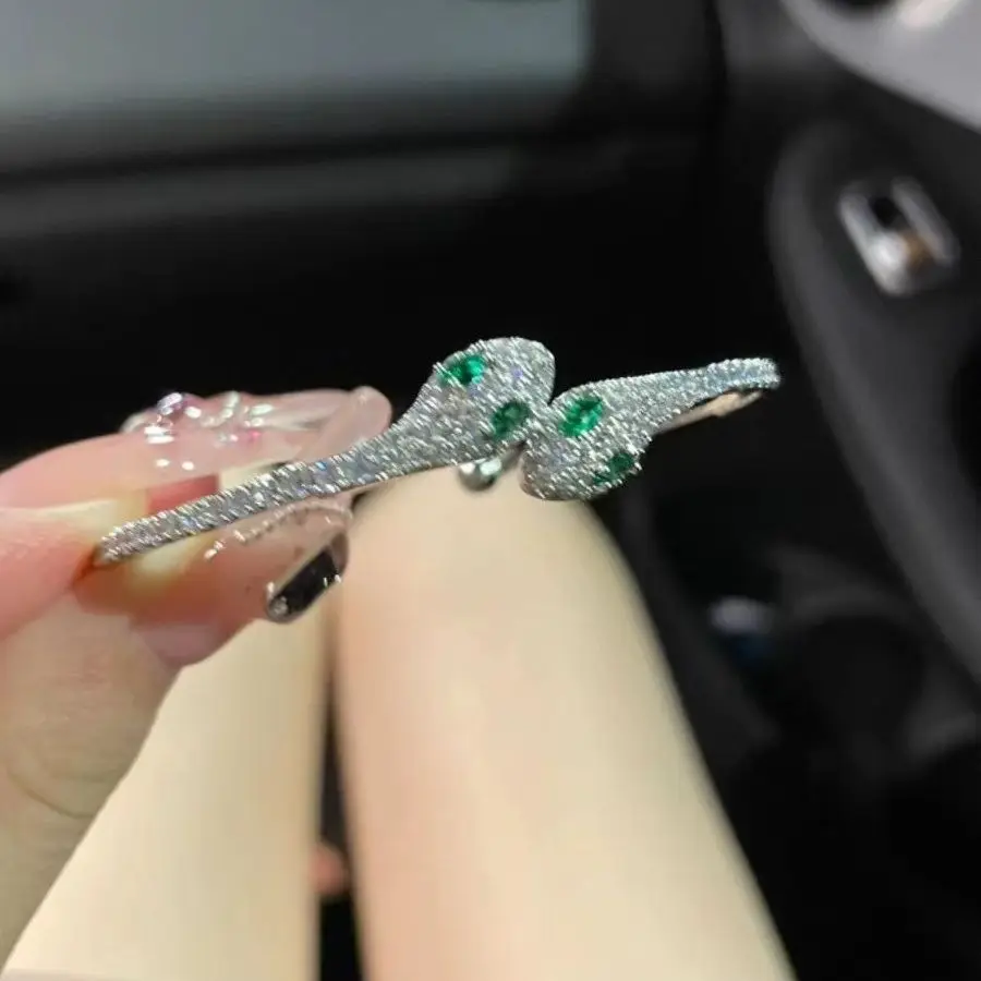Charm Snake Chain Bracelets Jewelry Cubic Zirconia Snake Bracelet Bangle For Women
