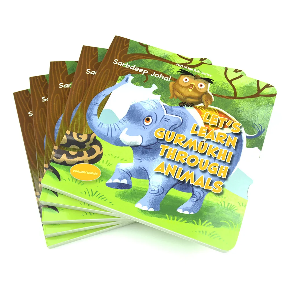 Open Flat Children Board Book Top Quality Square Card Book Printing Service