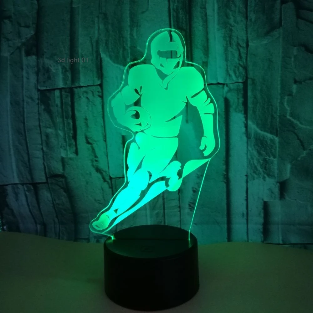 Football Player 3d Light Touch   3d Nightlight Novelty Luminaria Usb Led Kids Lamp Kids Room Led Night Light