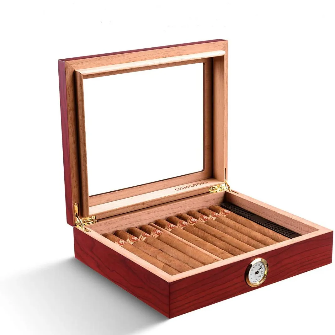 Wood moisturizing cigar box wood box Humidors packaging cedar solid wood puritano storage box