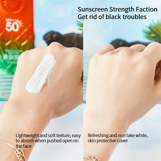 Private Label Wholesale Whitening Spf 50 Cream Protection UV Organic Mineral Sunscreen Lotion for Face Brighten