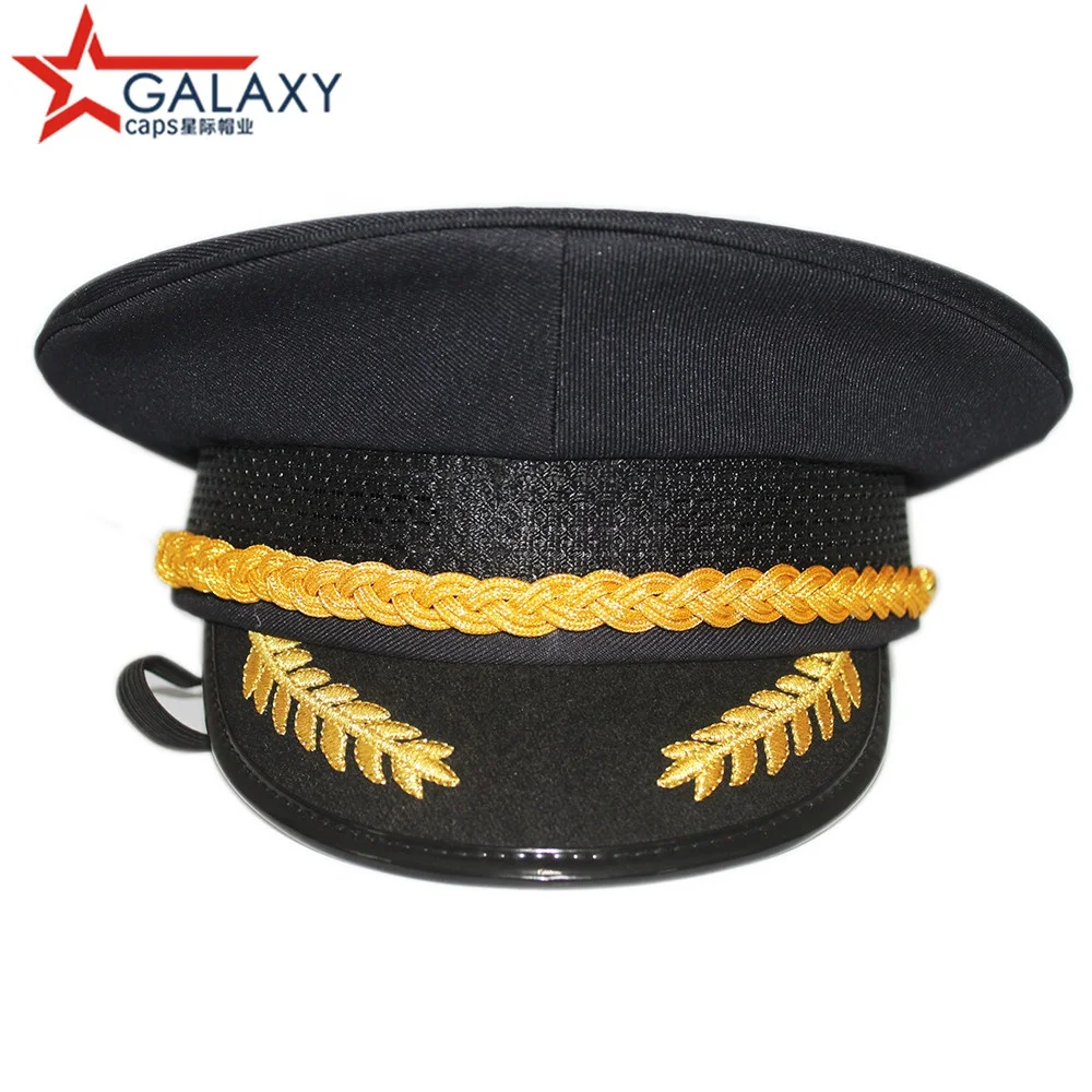 Customized military cap pilot peak cap officer cap high quality