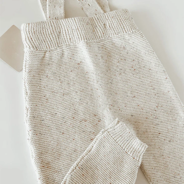 Custom Organic Cotton Baby Clothes Kids Knitted Fabric Knitwear Pants