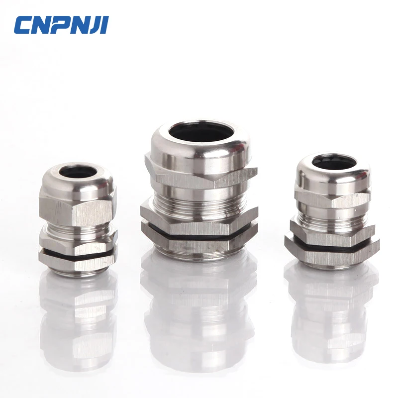 Source Factory Direct M Type  Long entry black silicone Nickel Coated Brass Metal Cable Gland