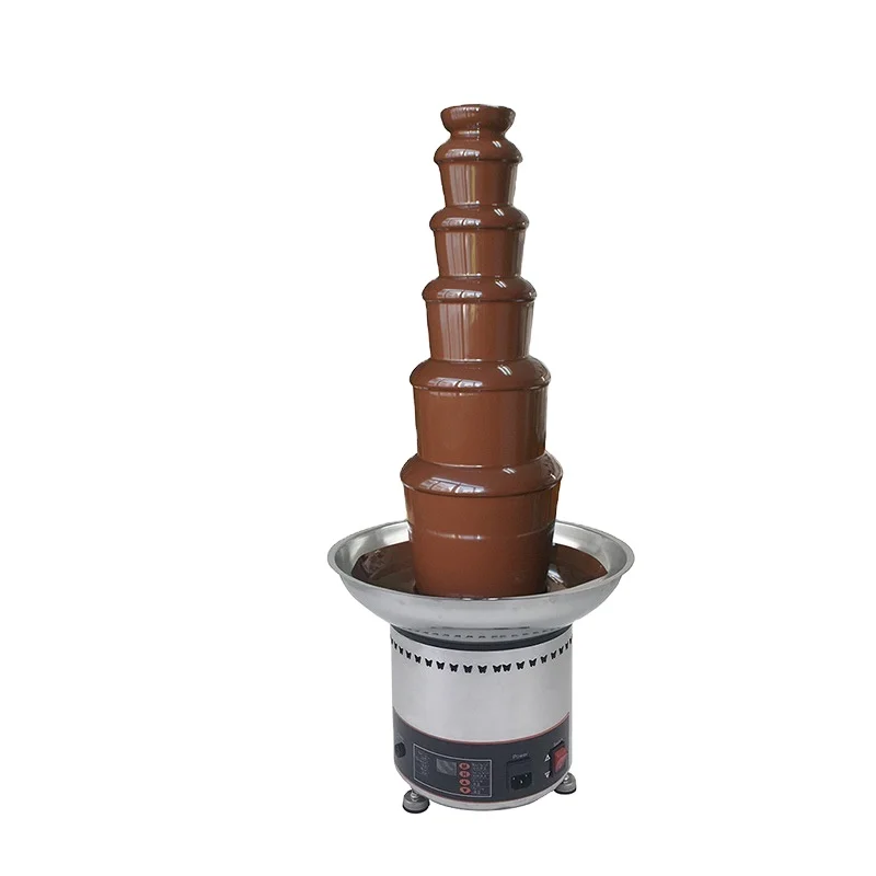Chocolate Fountain Machine With Four to Seven Layers chocolate maker melting machine With Heating Hot Pot Machine