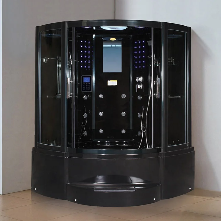 Deluxe shower steam room cabin with whirlpool function