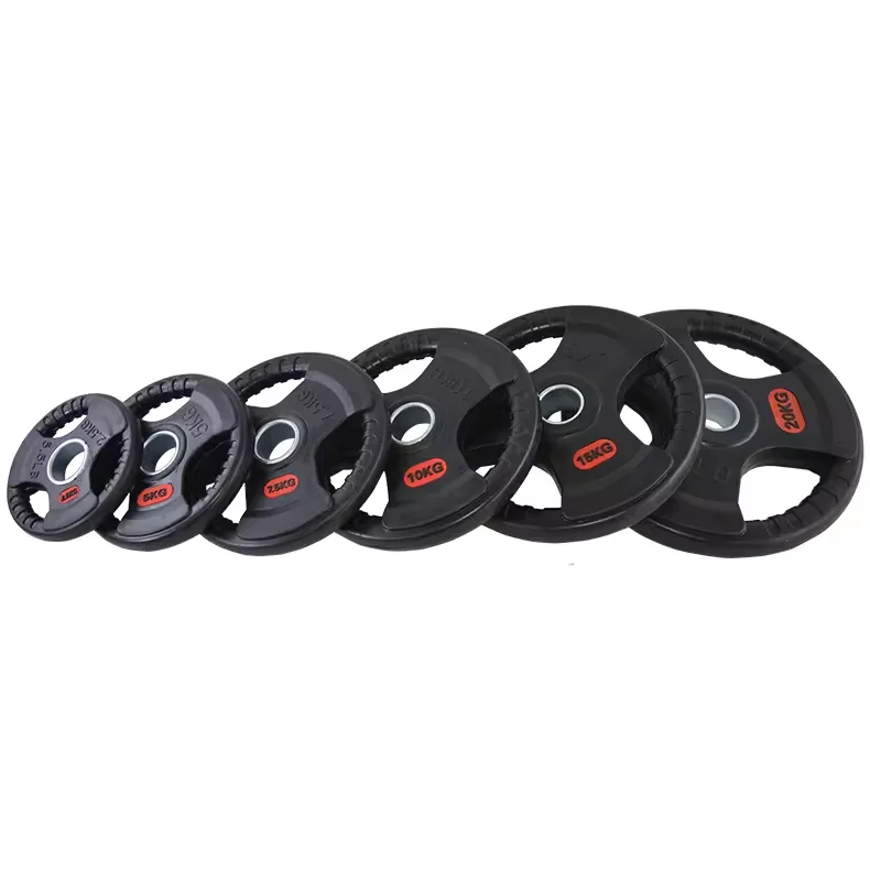 Wholesale Price High Quality Black Rubber Trigrip Weight Plates 5 kg 10 kg 15 kg 20 kg 25 kg