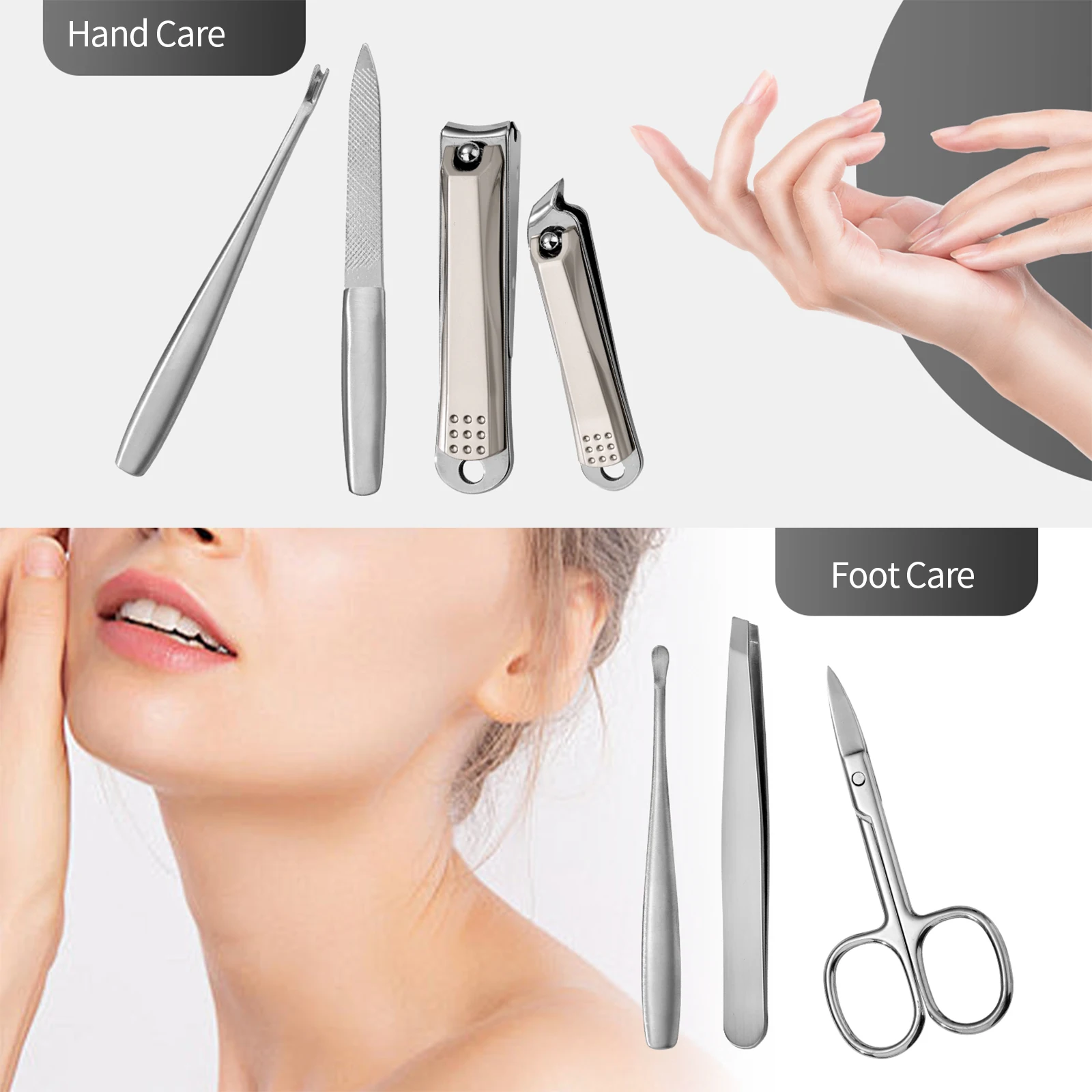 Wholesale Pedicure Kit Manicure Tools 7 in 1 Anti-Splash Stainless Steel Nail Clipper Set