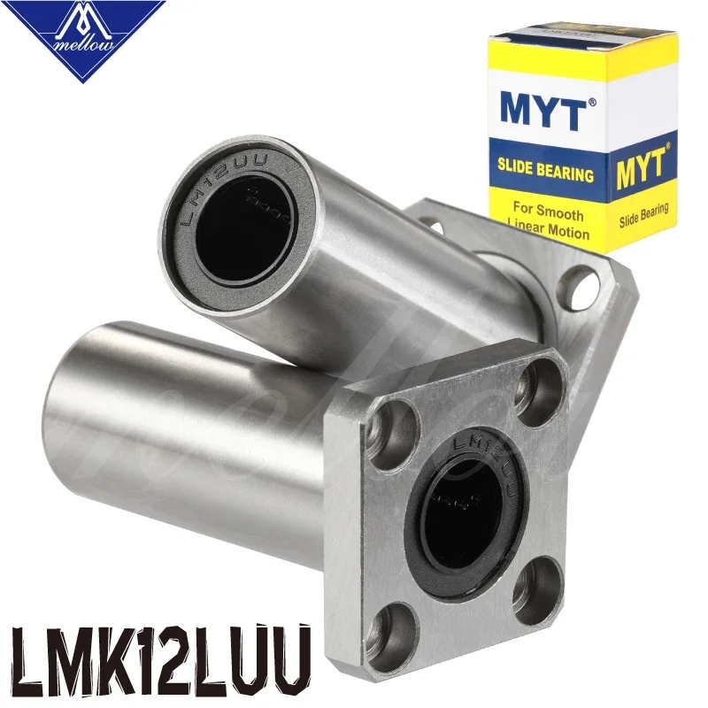 Высокоточный фланцевый подшипник MYT LMK12LUU 12x21x57 мм 12 шарикоподшипник для Ultimaker 2 UM2 3D принтер линейный стержень