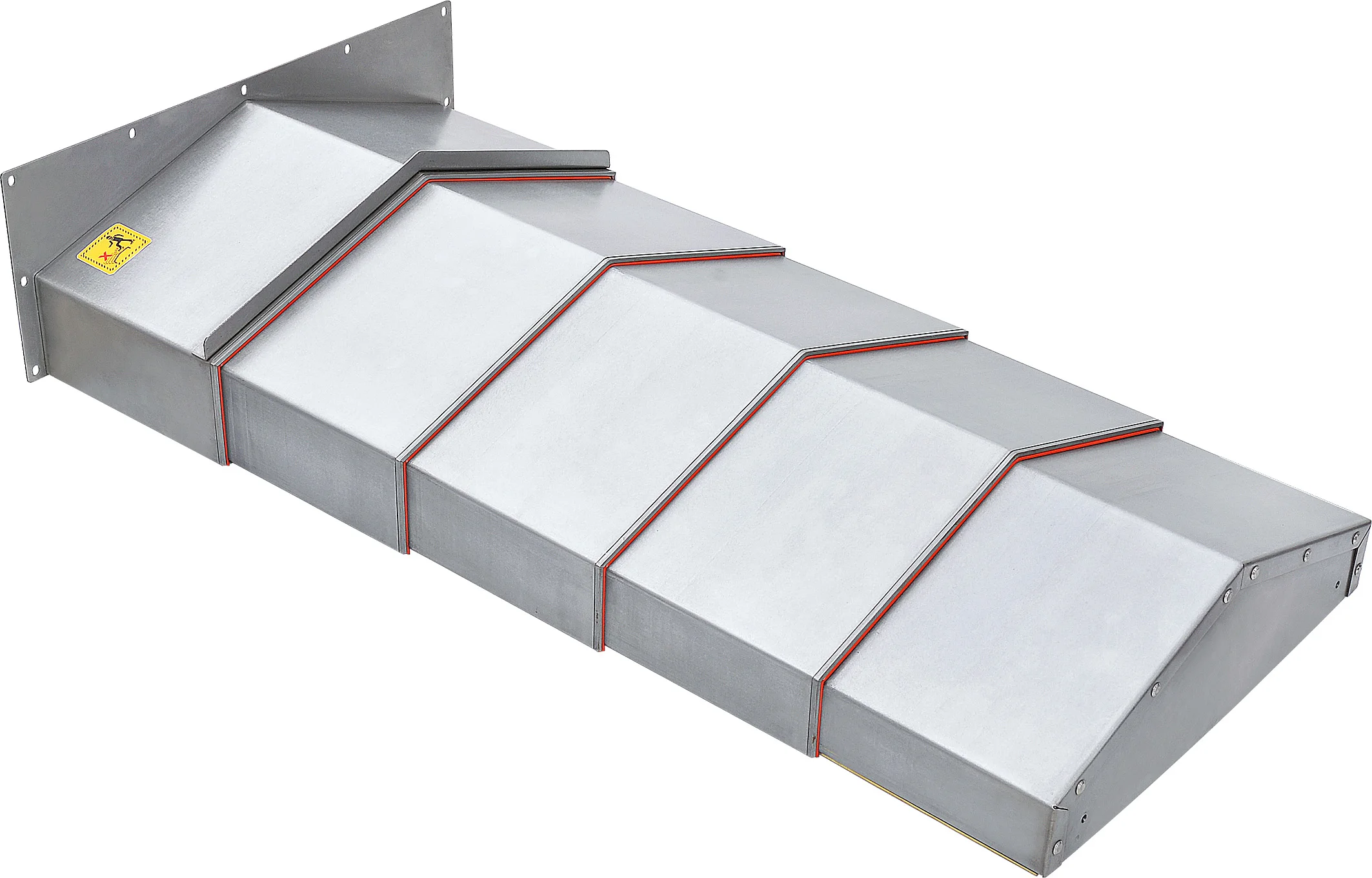 customized steel plate telescopic shield dust proof bellow cover guideway protection shield steel plate cover for CNC machine