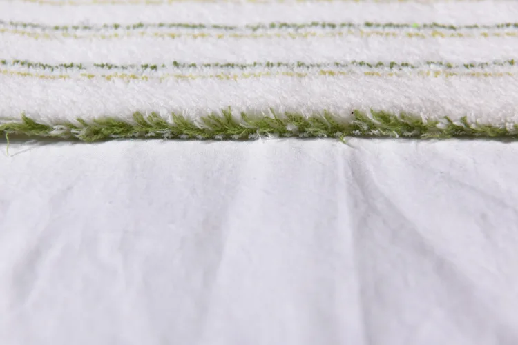 White Yellow and green double stripe Roller brush Fabric Fine D polyester superfine fiber paint brush cloth