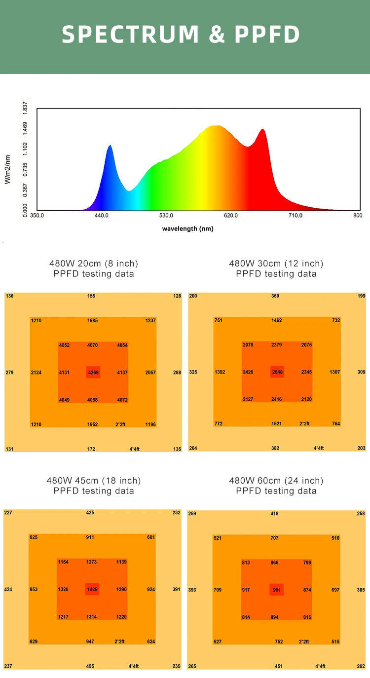 
480Watt growing led lamp China Greenhouse weeds grower led Hydroponic Full Spectrum LED Grow Light 