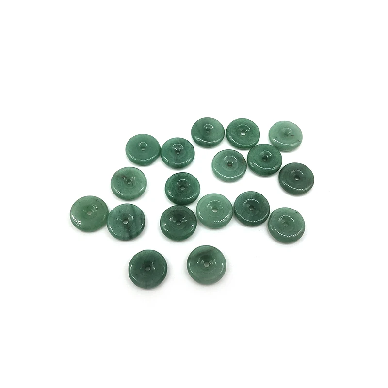 Natural Jade Pendant Necklace Safety Button Circle  Jade Necklace Pendant