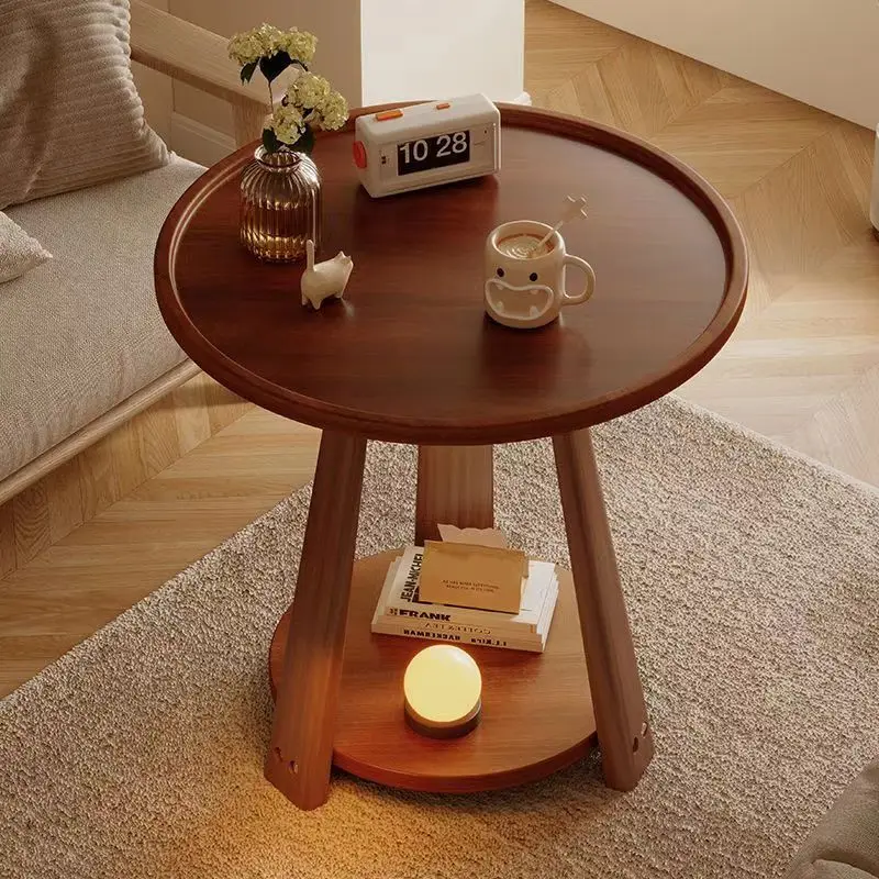 Cheap Bedroom Nordic Living Room Corner Table Wooden Round Modern Coffee Sofa Bed Side Table For Sale
