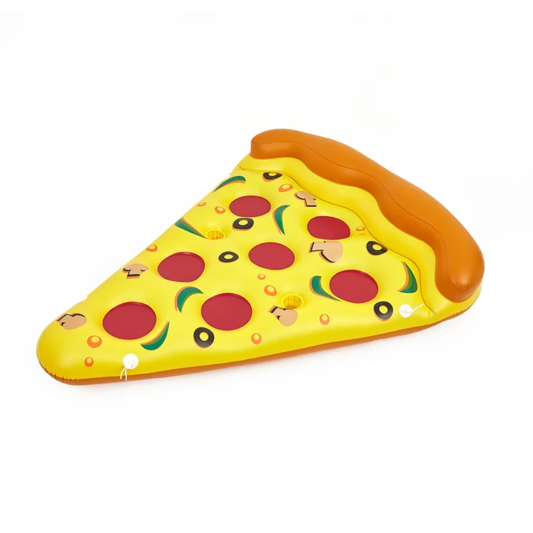 Can be customized PVC outdoor home large leisure pizza inflatable yellow float row toy