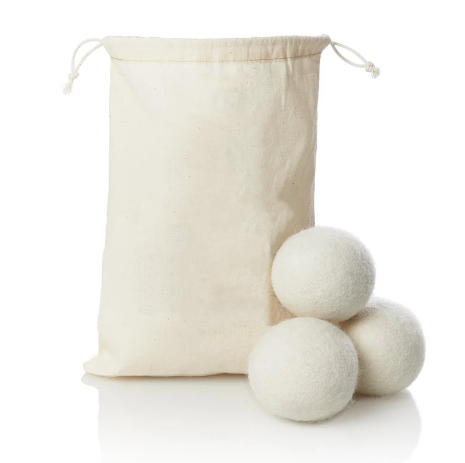 Фабричные шарики ручной работы из органической натуральной шерсти, многоразовые шарики для сушки шерсти 100% XL для стирки
