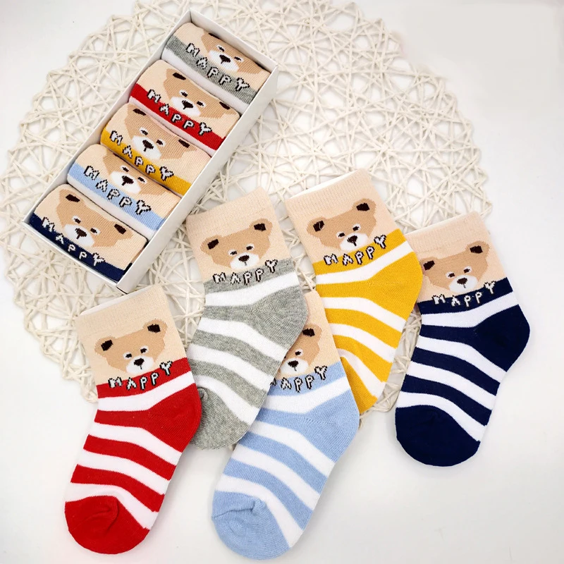 Knitting high quality organic socks crew ankle set kids socks