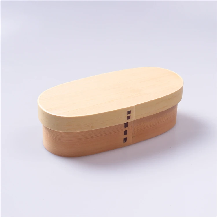 Bamboo natural wooden Lunch Box Bento Box with Internal Separator Cryptomeria Wood Food Container Japanese bento box