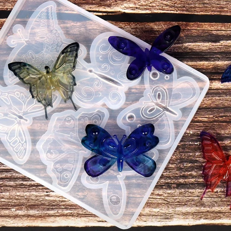 Butterfly Mold Resin Pendant Epoxy Resin Mold Jewelry Silicone Casting Mold for DIY Earrings Necklace Accessories