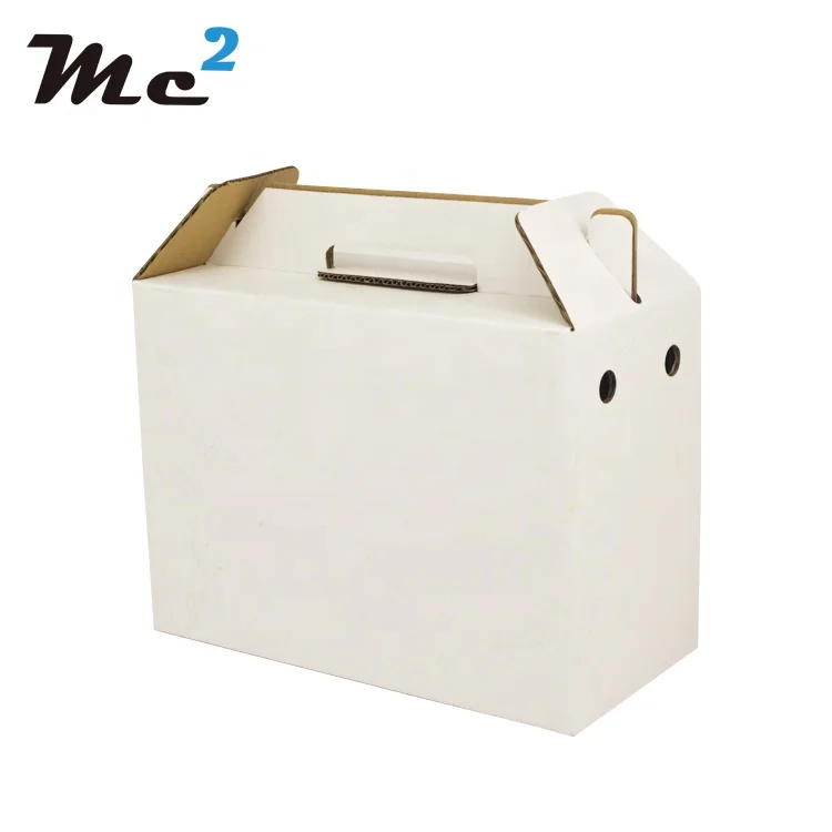 Meisitu Экологически чистая двухслойная белая коробка из гофрированной бумаги с перерабатываемыми материалами и бесплатной цифровой печатью на заказ