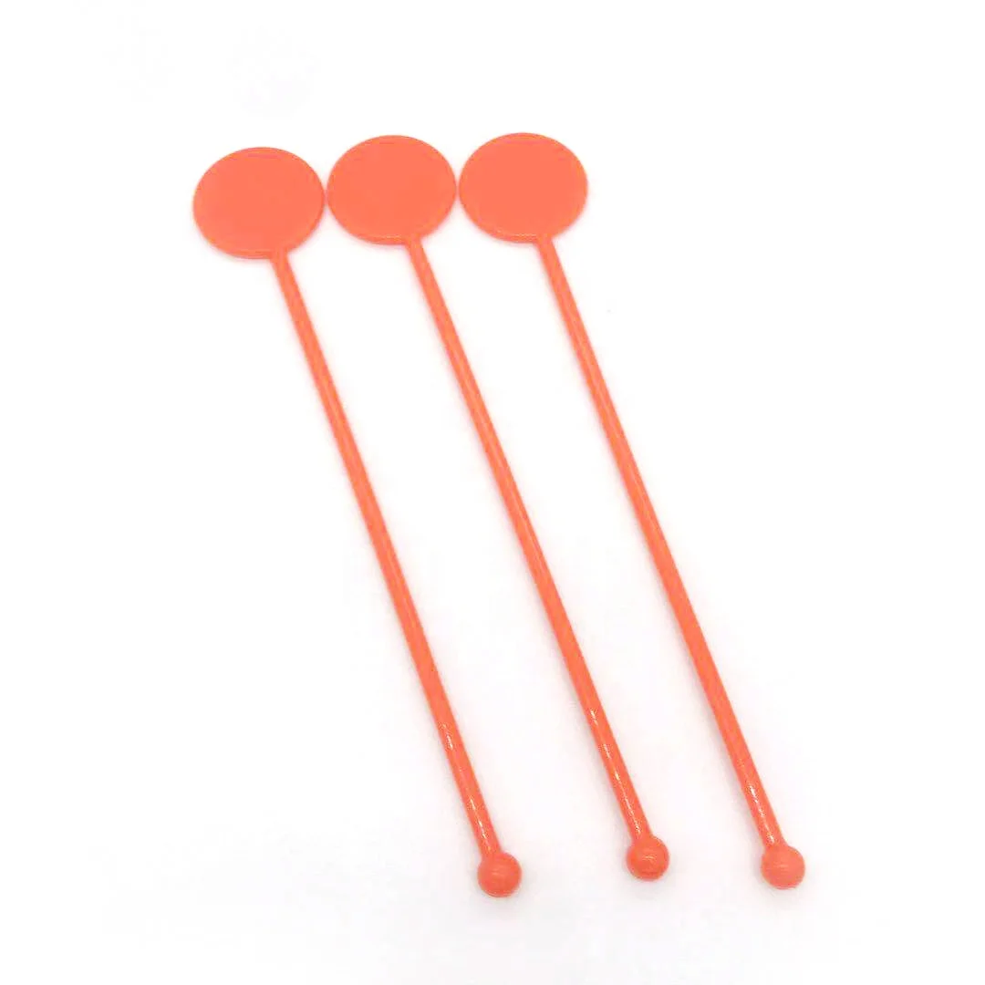 Manufacturers Supply Affordable Black Cocktail stick Plastic Drink Stirrer