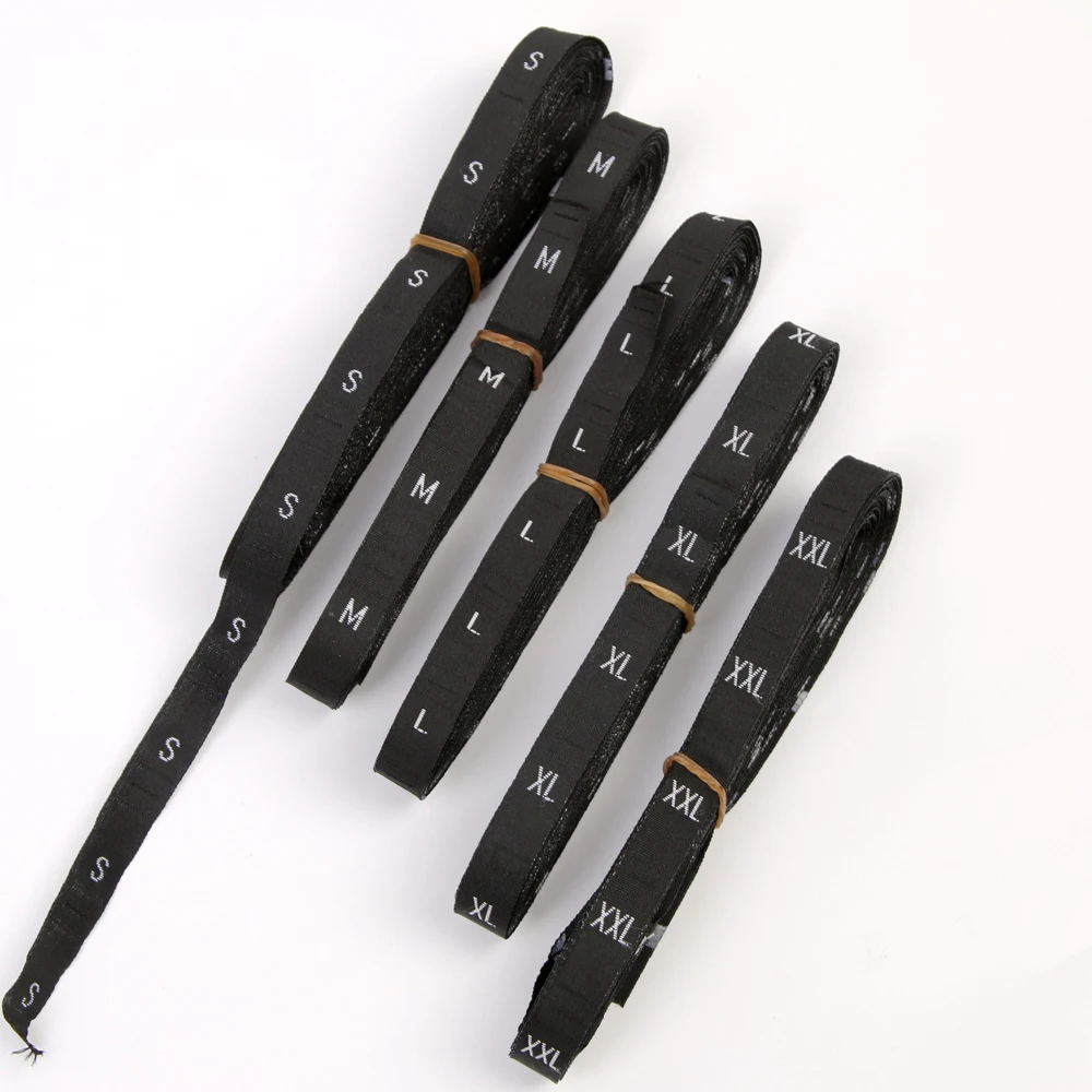 2022 New Garment Size Tag Washable Labels Logo And Mark Numbers Printing Size Cheap Clothing Labels