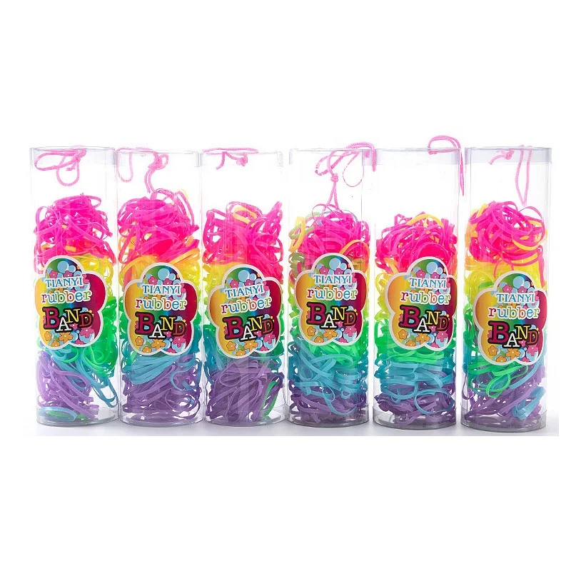 Promotion Hair Gift Cartoon Rainbow Hair Bands No Crease No Damage Strong Elastic Hair Ties Disposable Rubber band