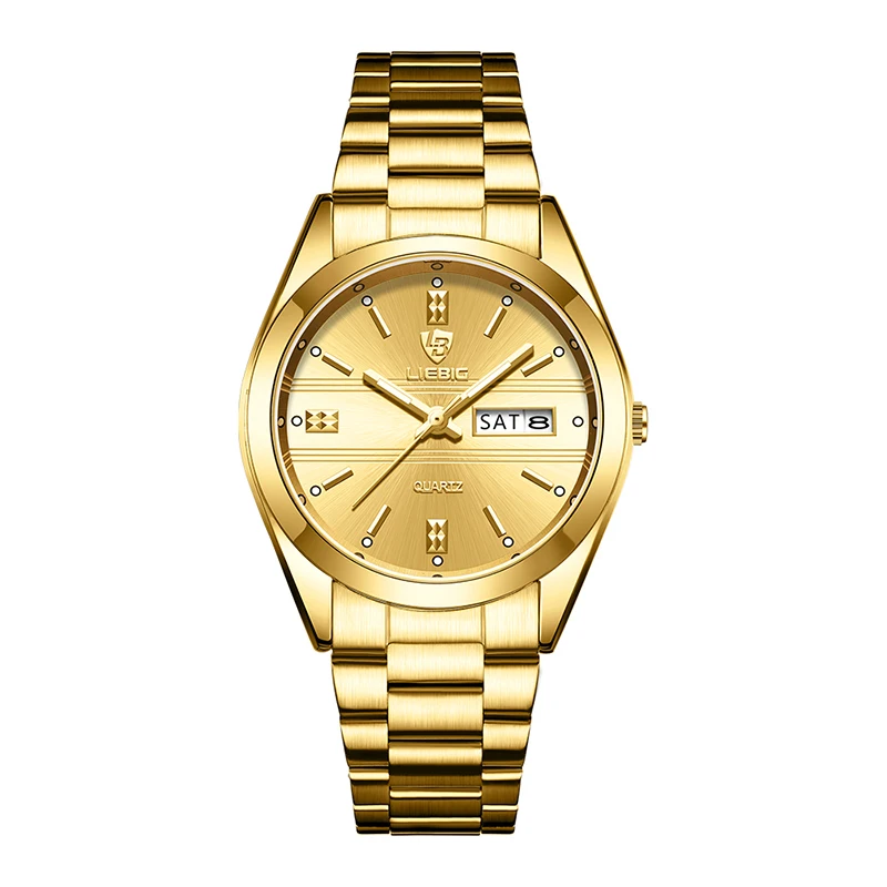 LIEBIGL1031 Luxury Couple Watch For Lover Gold stainless steel girl watch 2023 Water Resistant kadin kol saati watches jam tanga