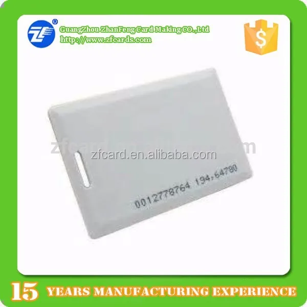 White 1.8 MM Thickness 125Khz EM4100 Chip Clamshell Cards