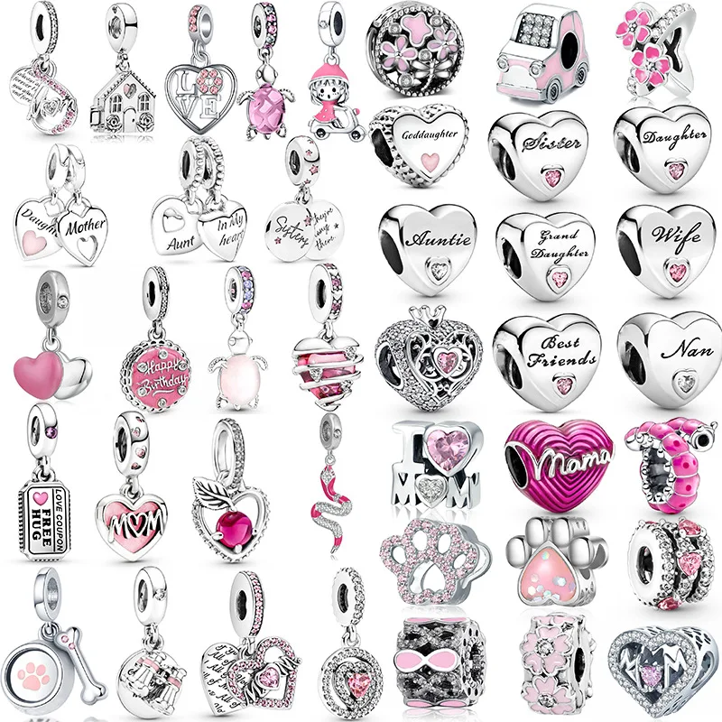Multi Design Bangle Bracelet Charms Silver Metal Jewelry Beads And Charms Lip Heart Designer Inspired Charms for Diy Bracelet