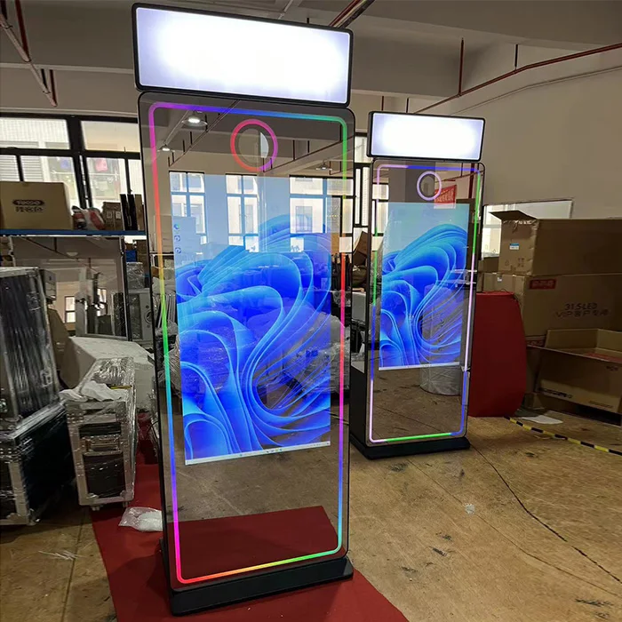 Printer Touch Screen Magic Mirror Photo Booth Selfie Portable Photo Booth  For Party Wedding Exhibition