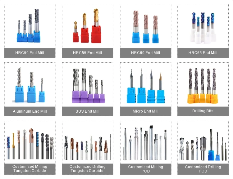 BKEA D8*20*D8*60L HRC55 Factory Milling Cutter CNC Tools Endmill Solid Carbide Endmills 4 Flute Flat Fresa End Mill