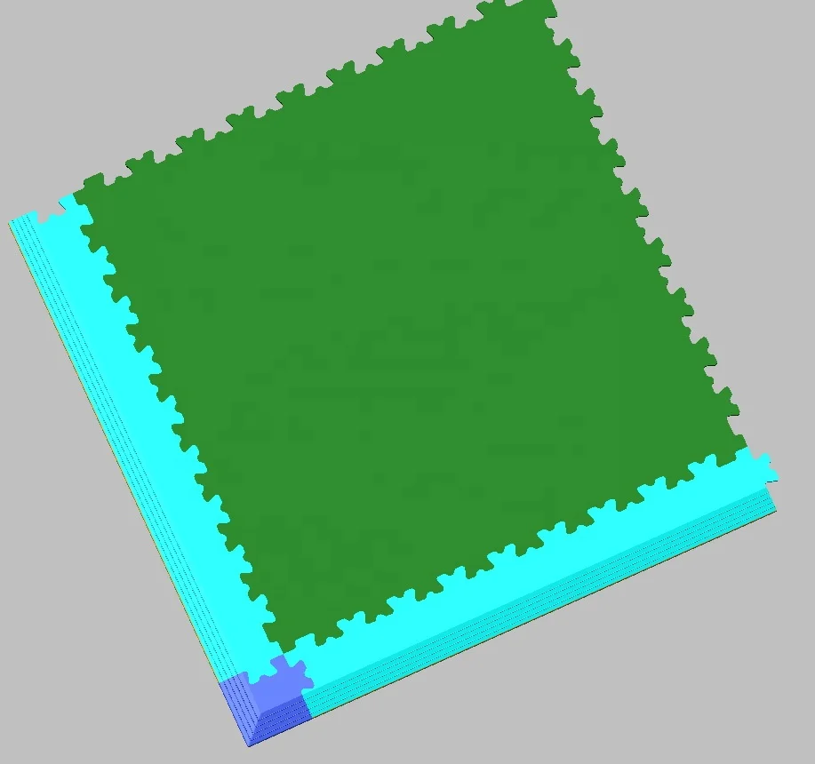 7mm Interlocking Garage Vinyl Flooring PVC Plastic Workshop Floor Tile / Eco-friendly Garage Plastic Floors