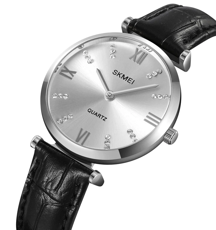 SKMEI 2180 WOMEN QUARTZ WATCH FLIMSY LEATHER STRAP WATERPROOF WATCH