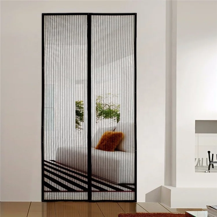 Heavy Duty Self Closing Door Curtain Pet Friendly Sliding Door Screen Fiberglass Magnetic Door Screen Mesh