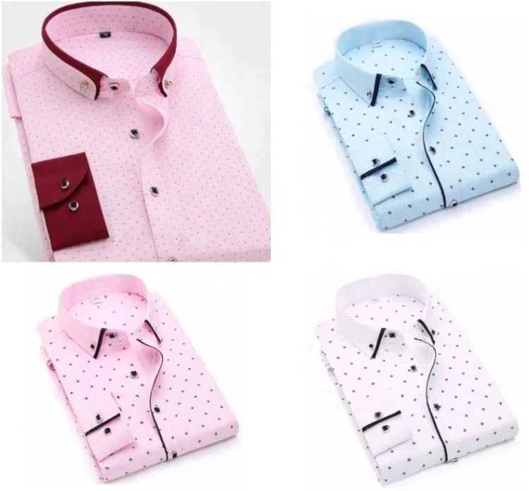 
Men Vintage Button Up Shirt Maroon Cotton Mens Dress Shirt European Collar Men Bowling Shirts 
