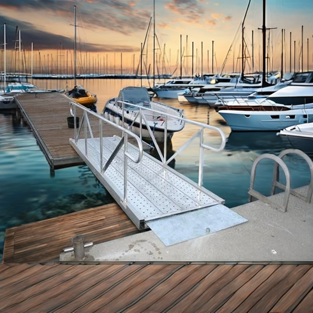 Морской плавучий Понтонный мост алюминиевый трап для плавучего Дока