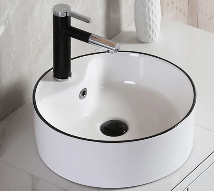 Chaozhou bathroom counter top wash hand basin ceramic