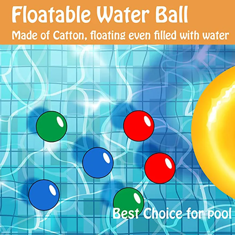 New Summer Swimming Pool Cotton Splash Water Balls Water Fight Toys Pool Beach Reusable Water Balls for Party Favors
